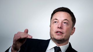 Image: Elon Musk, CEO of SpaceX and Tesla, speaks during the International 