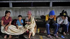 Image: TOPSHOT-EL SALVADOR-HONDURAS-US-MIGRANTS-DIPLOMACY