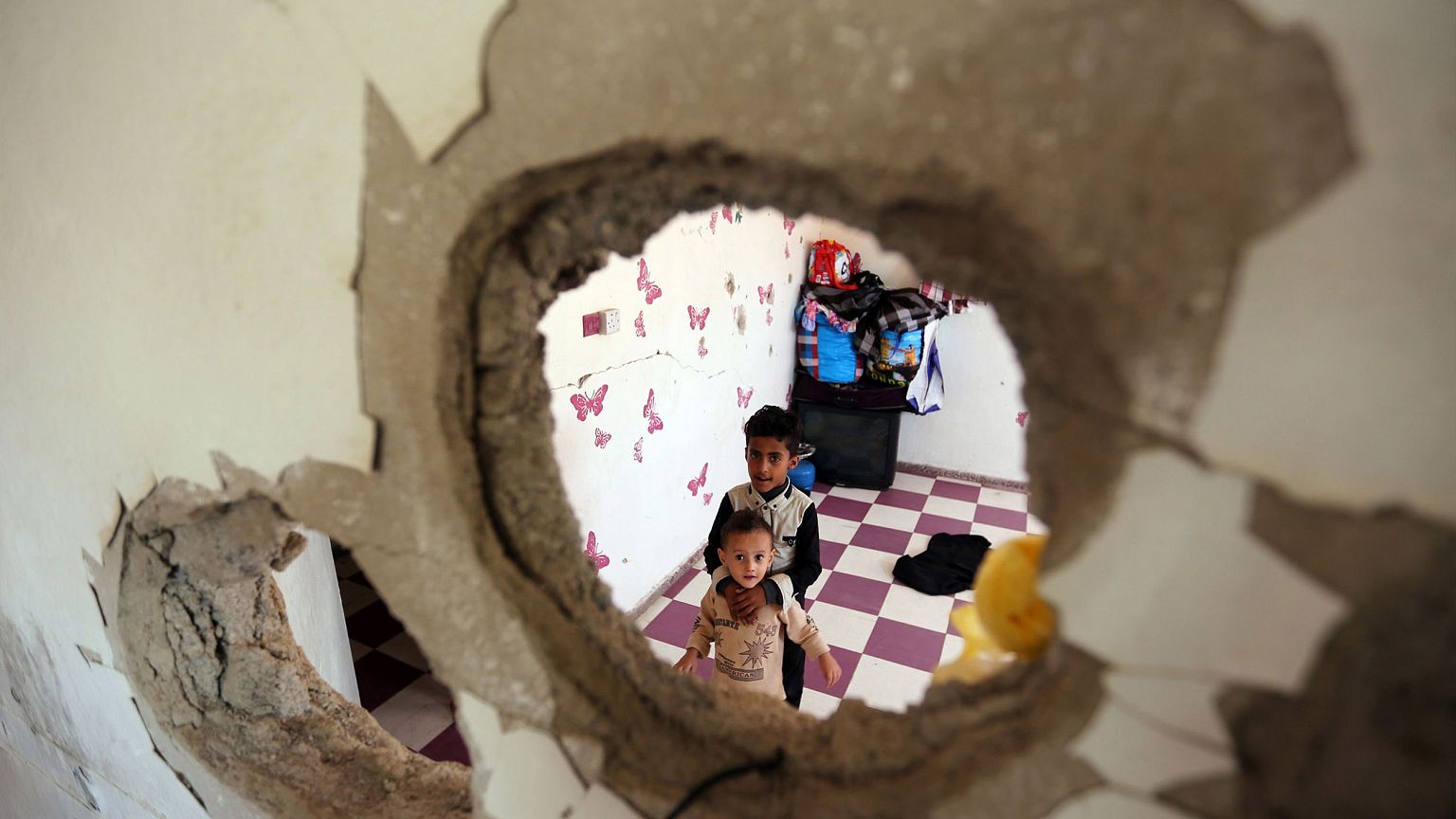 Image: Displaced Yemeni children 