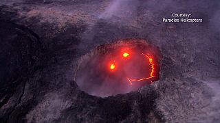 بركان كيلاويا "يبتسم" للعالم