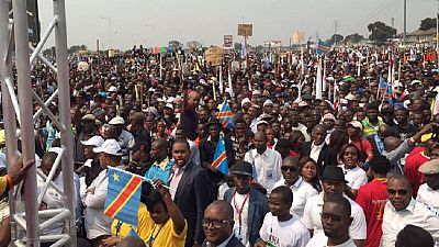 Thousands of DRC opposition supporters troop to Kinshasa rally