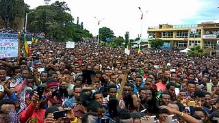 Tens of thousands of protesters call for a regime change in Ethiopia
