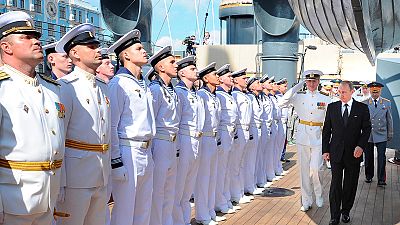 Parade de la marine à Saint-Petersbourg