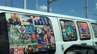Van connected to pipe bomb suspect was covered in pro-Trump images