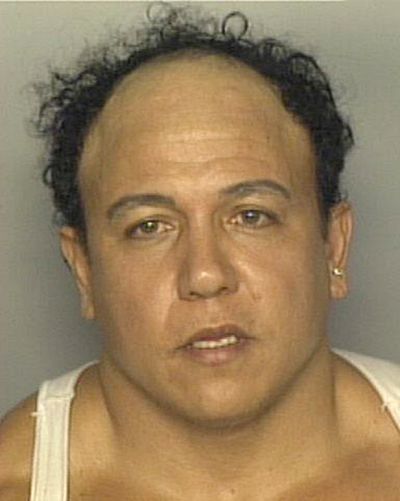 The 2002 mug shot of Cesar Syoc when he made a bomb threat, in Miami.