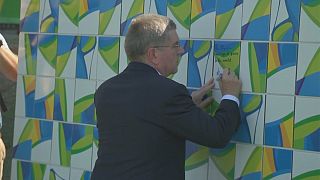 Inauguran el muro de la tregua olímpica en Río
