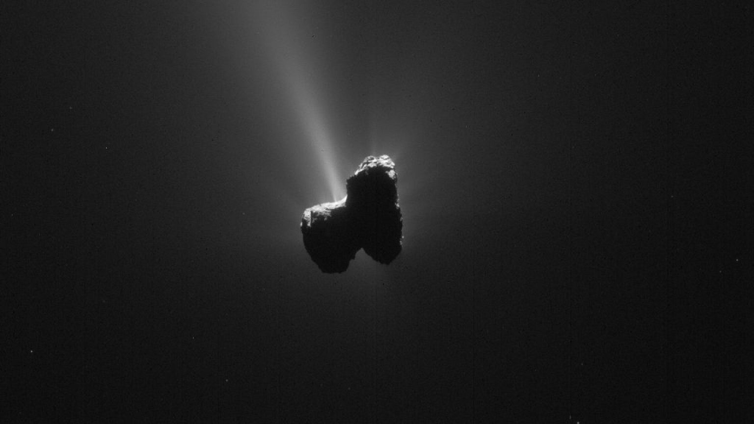 A single frame Rosetta navigation camera image of Comet 67P/Churyumov-Geras