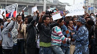 Ethiopia anti-government protesters clash with police in capital, Addis Ababa