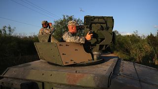 Image: Texas National Guard soldiers monitor the U.S.-Mexico border