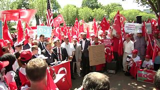 Turkish protests in Washington and Serbia