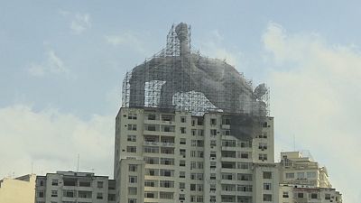 Giant art installations erected in Rio for Olympics