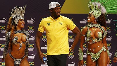 El velocista jamaicano Usain Bolt en Río, a ritmo de salsa