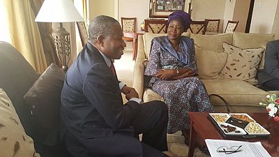 [Photos] Head of AU observers meets Zambia's only female presidential candidate