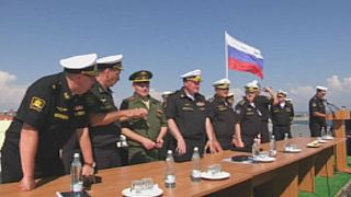 Russian navy holds an exercise in the Black Sea