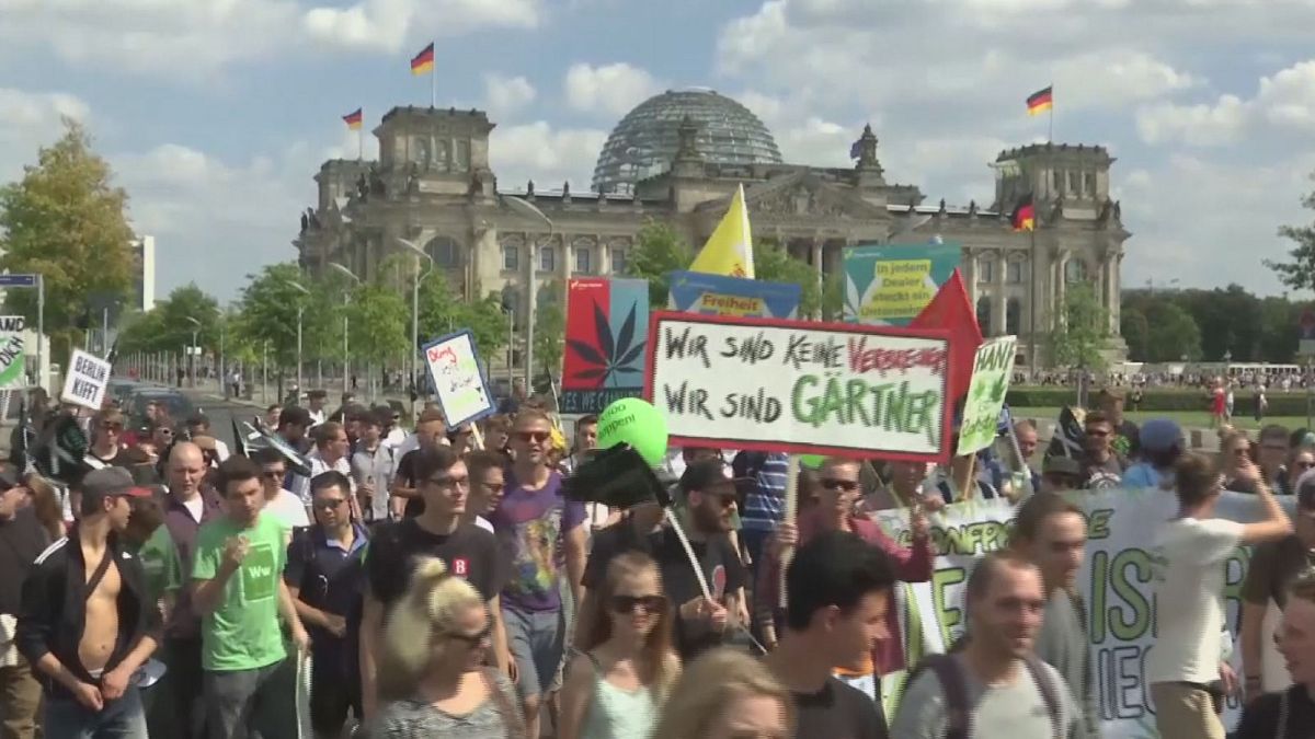 Marihuána-tüntetés Berlinben