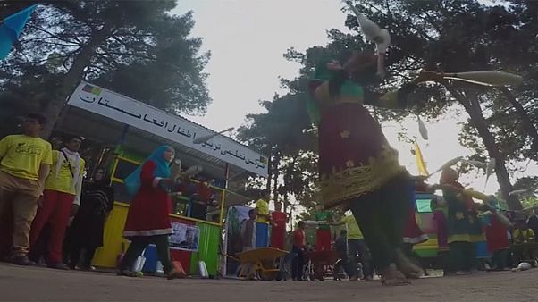 Kabil'de Ulusal Sirk Festivali zamanı Kabil'de Ulusal Sirk Festivali zamanı
