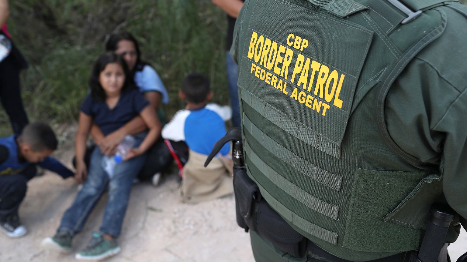 Image; Border Patrol Agents Detain Migrants Near US-Mexico Border