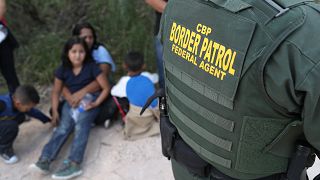 Image; Border Patrol Agents Detain Migrants Near US-Mexico Border