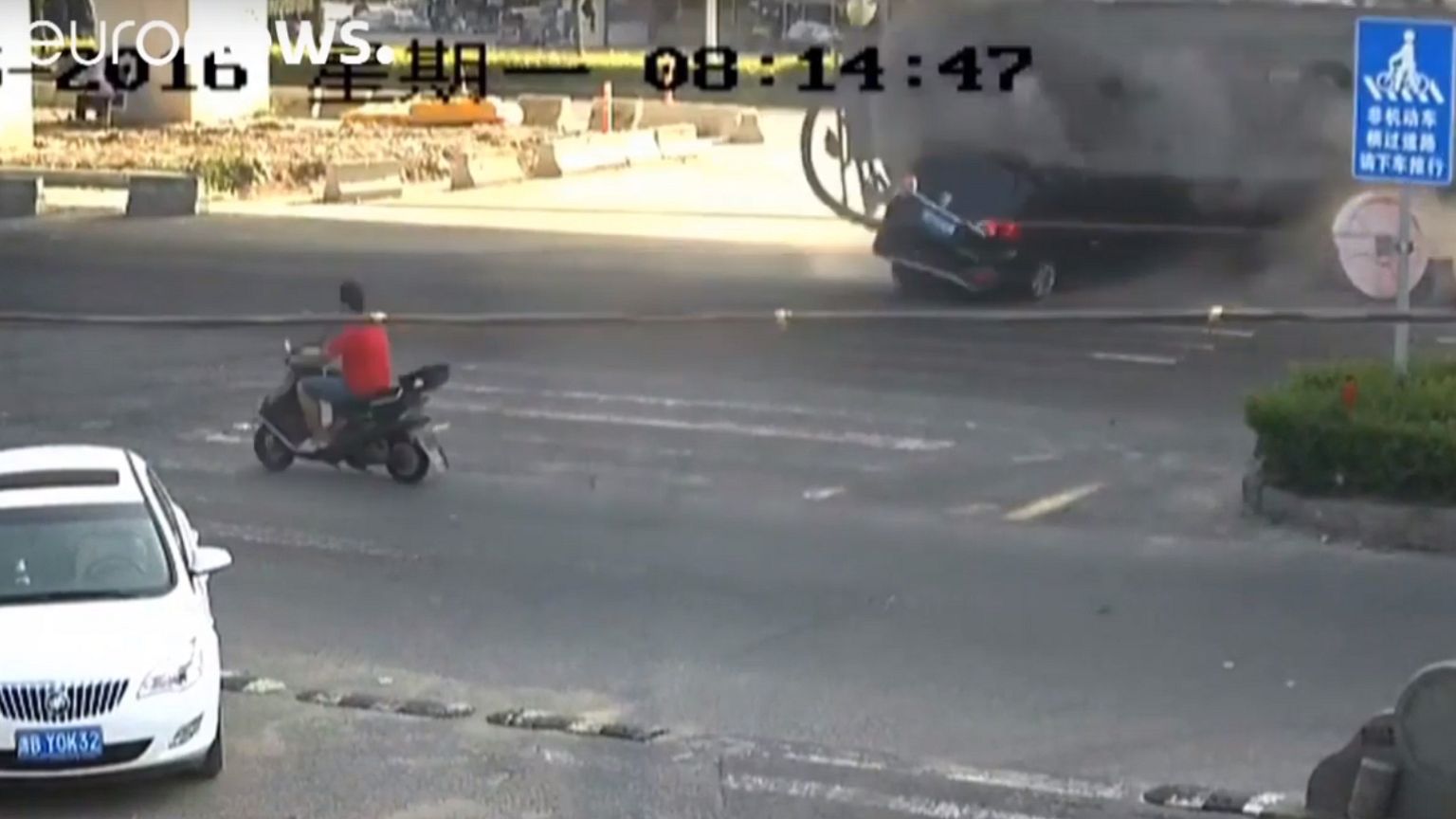 Accidente y milagro en China