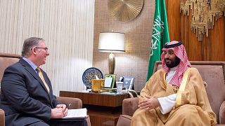 Image: Saudi Crown Prince Mohammed bin Salman meets Joel Rosenberg in Riyad