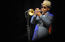 Image: Jazz trumpeter Roy Hargrove performs during the ''Jazz at Prague Cas