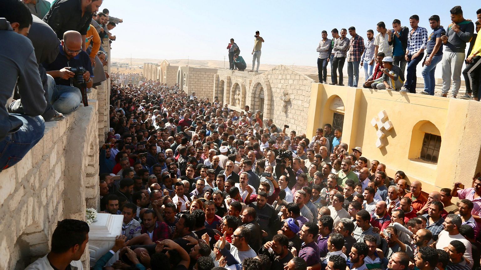 Image: Funerals for Coptic Christian victims killed in bus ambush in Egypt'