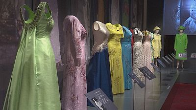 UK: The Queen's wardrobe on display UK: The Queen's wardrobe on display