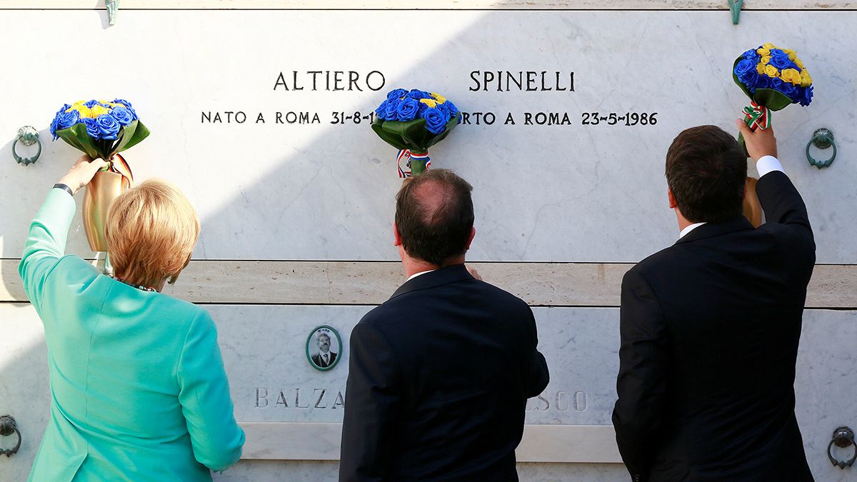 Franco, German, Italian leaders meet in symbolic Italian island of Ventotene