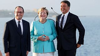 Treffen im Mittelmeer: Merkel, Renzi und Hollande wollen eine stärkere EU