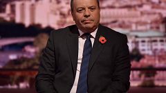 Image: Brexit campaigner, Arron Banks, appears on the BBC's Andrew Marr Sho