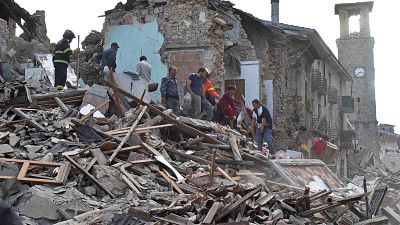 Luftaufnahmen zeigen die Zerstörung in Amatrice