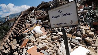 Accumoli, inside the town near the quake's epicentre