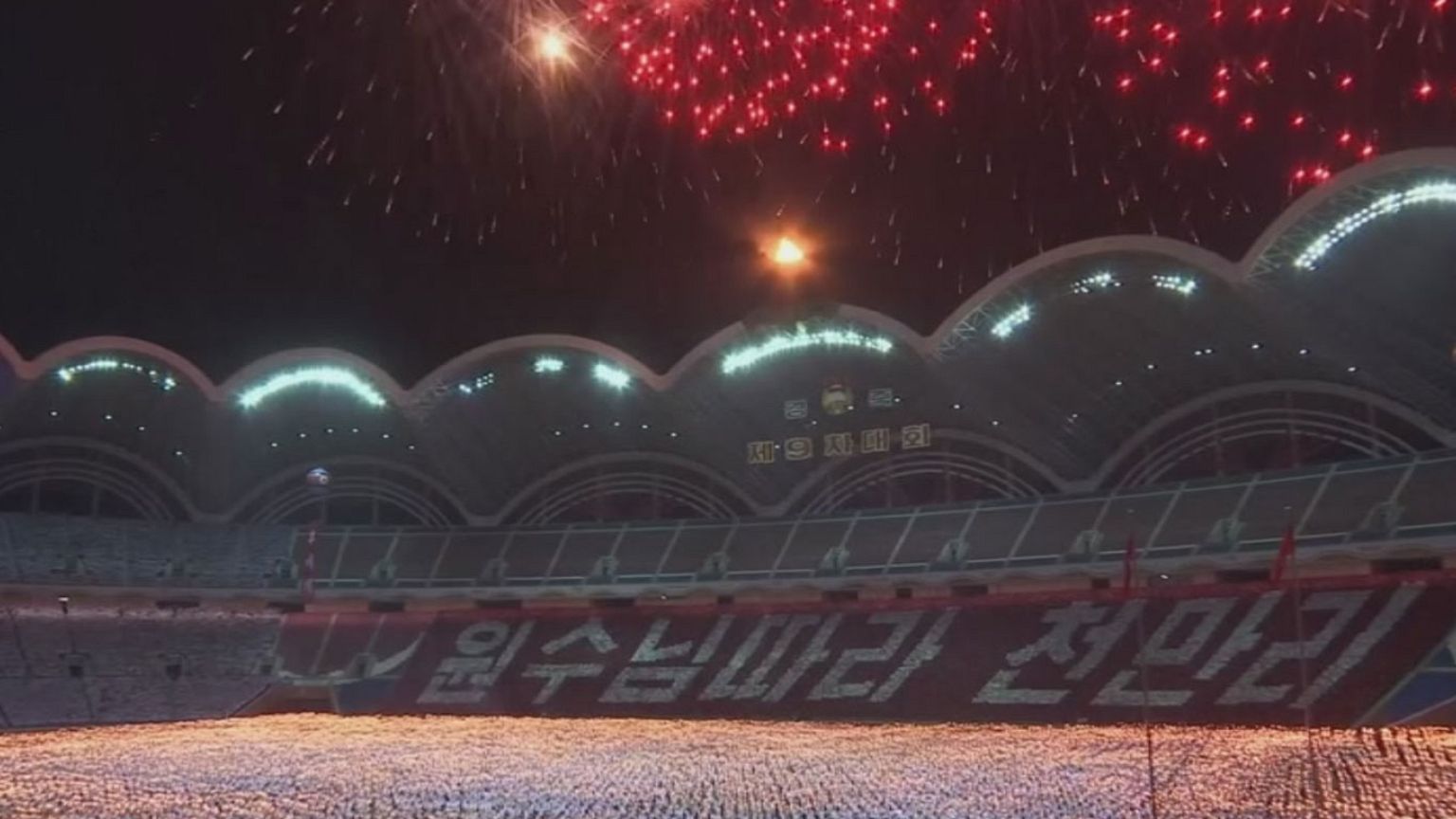 North Korean leader attends torchlit parade