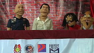 مبارزه با قاچاق مواد مخدر در فیلیپین، با نمایش عروسکی