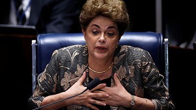 Brazil's Dilma Rousseff defends her record in marathon impeachment trial