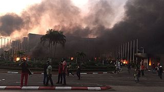 Gabon's parliament set on fire as riots break out amid calls to publish results
