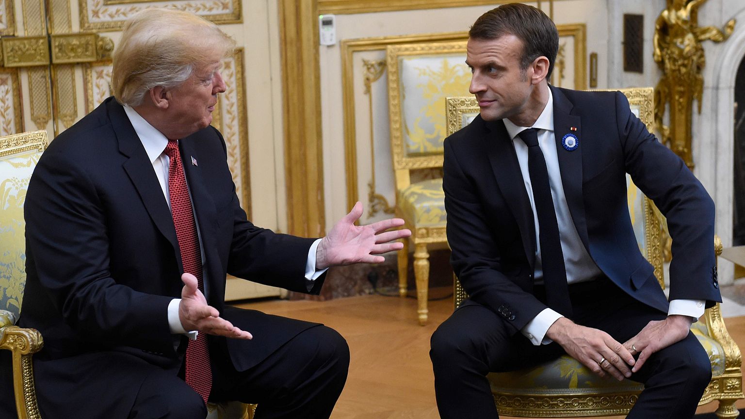 Image: FRANCE-US-DIPLOMACY-WWI-POLITICS-HISTORY-CENTENARY