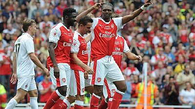 Ex-Nigeria skipper Kanu scores three times in Arsenal charity game