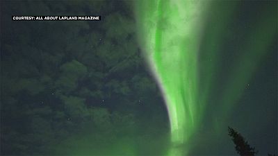 Deslumbrantes luzes do norte da Finlândia