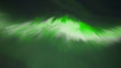 Látványos sarki fény Finnországnál