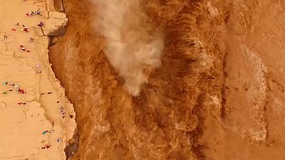 Las cataratas de Hokou alzancan su momento más espectacular