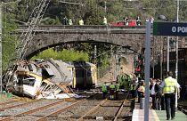 At least three dead after train derails in Galicia, Spain