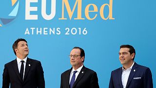 AB üyesi Akdeniz ülkelerinin liderleri Atina'da buluştu