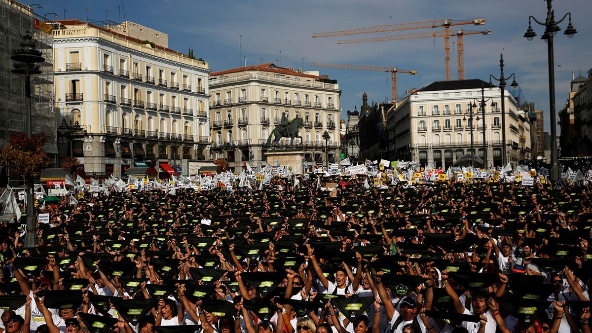 تظاهرات گسترده در مادرید در اعتراض به سنت گاوبازی
