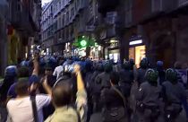 Disturbios en Nápoles durante la visita del Primer ministro, Matteo Renzi