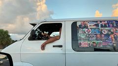 Image: Cesar Sayoc's van is seen in Boca Raton, Florida