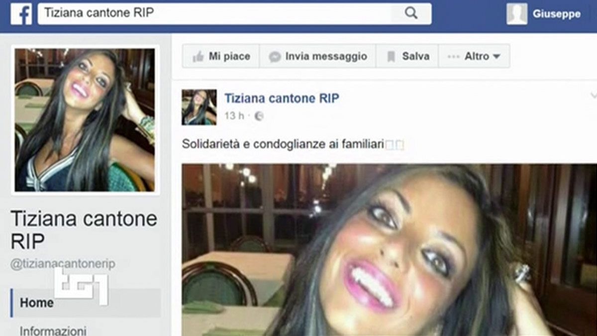 خودکشی دختر ایتالیایی به دلیل منتشر شدن ویدیوی خصوصی او در اینترنت