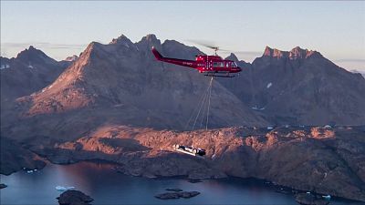 خودروی مسابقات اتومبیلرانی برقی بر روی یخ های گرینلند