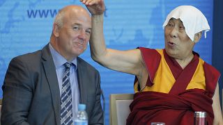 Dalai Lama makes time for jokes among political issues at Council of Europe