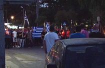 مظاهرات وأعمال عنف ضد اللاجئين في جزيرة كيوس اليونانية